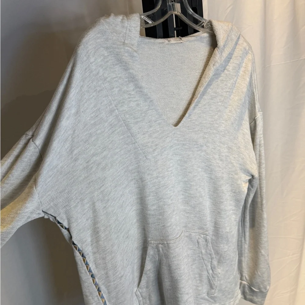 Carve Designs Heather Gray V-Neck Hoodie - Picture 2 of 4